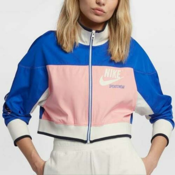 nike cropped track jacket